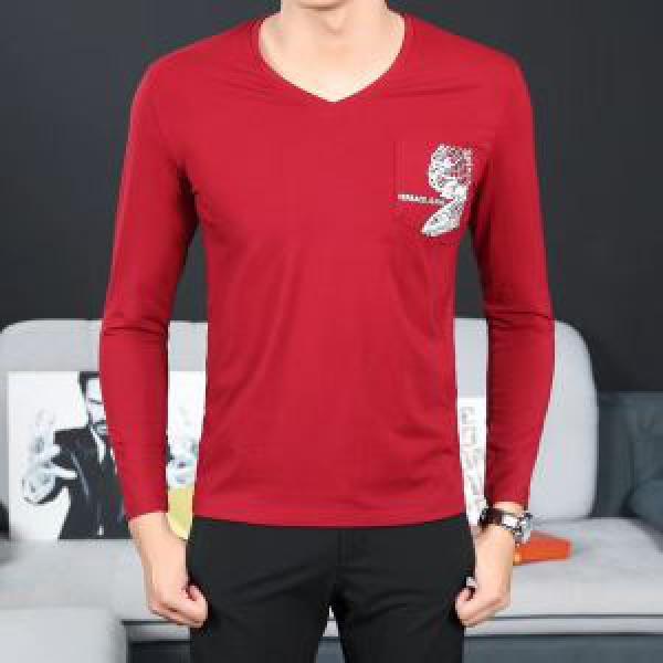 2026秋冬 3色可選 【大人気】定番商品 ヴェルサーチ VERSACE 長袖Tシャツ