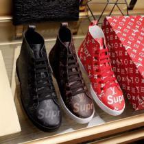 大人っぼい ルイ ヴィトン2026秋冬季超人気  LOUIS VUITTON ハイトップシューズ  3色可選