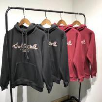人気セール100%新品 パーカー  Supreme 17FW Brush Logo Hooded Sweatshirt 2色可選 2026秋冬季超上質