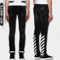 優れた品質 OFF-WHITE 2026秋冬季超人気 デニムパンツ オフホワイト 人気メンズデニム