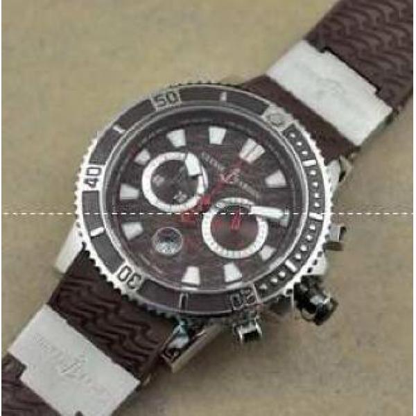 超決定版ULYSSE NARDIN　 ユリスナルダンマキシ・マリンダイバー・クロノグラフ 8003-102　オリジナル自動巻メンズ腕時計.183.