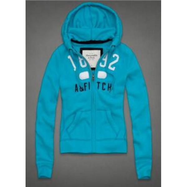 快適な着心地アバクロパーカーコーデAbercrombie & Fitchジップパーカーカバーブルー