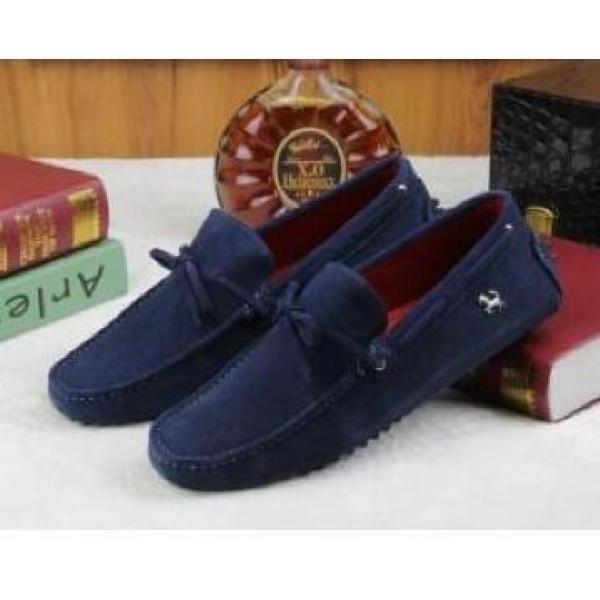 知性をもたらすトッズ靴メンズロファーTOD&rsquo;Sスエードモカシンフラットシューズネイビー