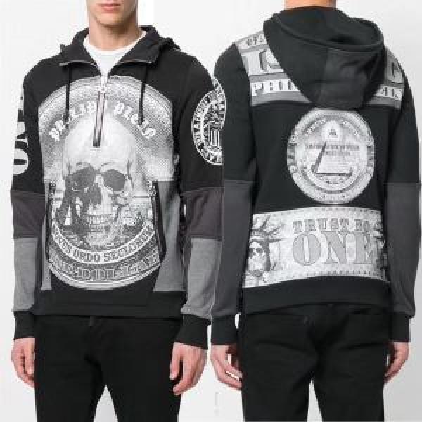 フィリッププレイン PHILIPP PLEIN 2026秋冬季超人気 存在感のある プリントパーカ