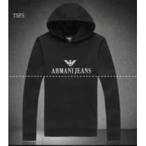 人気ランキングアルマーニパーカーARMANIスウェットパーカー裏毛プルオーバーブラック