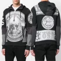 フィリッププレイン PHILIPP PLEIN 2026秋冬季超人気 存在感のある プリントパーカ