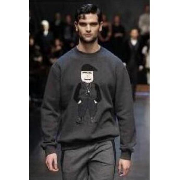 ふんわり柔らかくドルガバ コピー 服 Dolce&Gabbana 裏起毛 長袖トレーナーパーカークルーネックスウェット