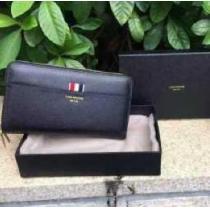 上品なトムブラウン財布メンズ THOM BROWNE ラウンドファスナー長財布本革ウォレット.501.