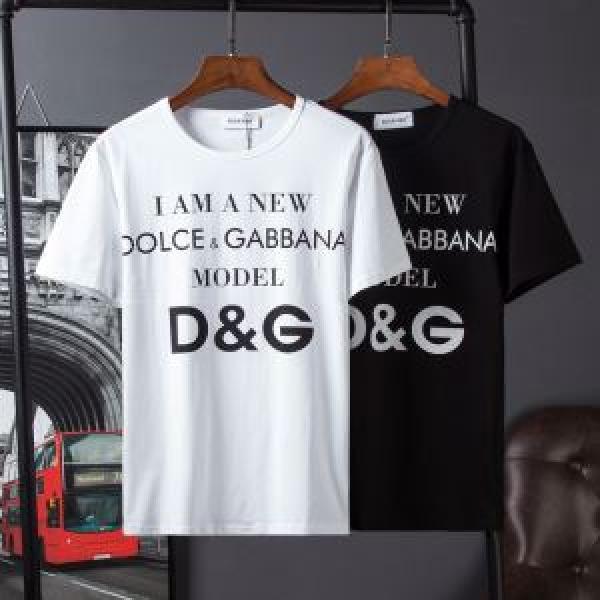 先行販売 2025春夏新作 半袖Tシャツ 2色可選 吸汗性に優れ ドルチェ＆ガッバーナ Dolce&Gabbana