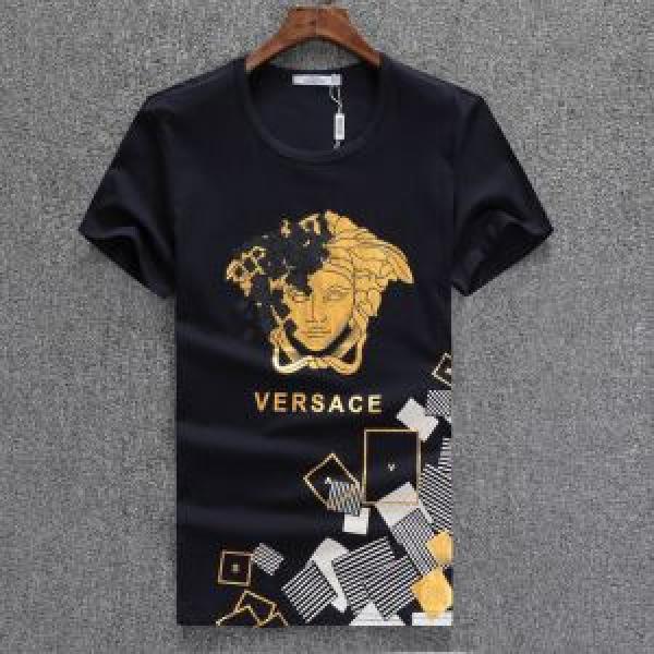 半袖Tシャツ 3色可選 ヴェルサーチ VERSACE 爆買い得価 2026春夏新作 しわになりにくい