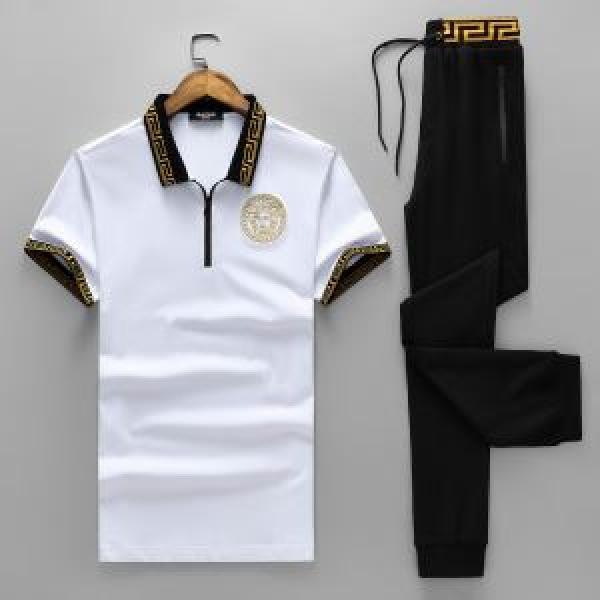 2色可選 乾きやすい 上下セット 2026春夏新作 落ち着いた感覚 ヴェルサーチ VERSACE