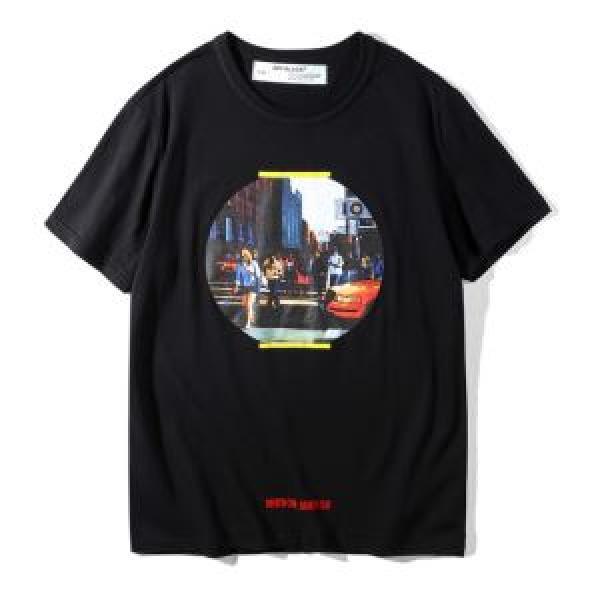 オフホワイト 大人っぼい 2色可選Tシャツ/半袖2025春夏新作 Off-White