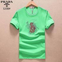 肌に馴染みやすい 3色可選 2025春夏新作 プラダ PRADA 半袖Tシャツ 数量限定低価