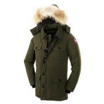 上品カナダグースメンズダウンコートCANADA GOOSE BANFF PARKAダウンジャケットフードリブ袖ポケット十分
