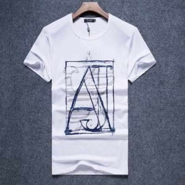 しわになりにくい 一味違うデザイン 2色可選 2026春夏新作 アルマーニ ARMANI 半袖Tシャツ
