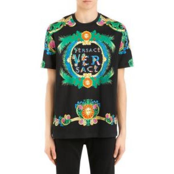 ラックスした雰囲気 ヴェルサーチ VERSACE 半袖Tシャツ 2026春夏新作 稀少*入手困難