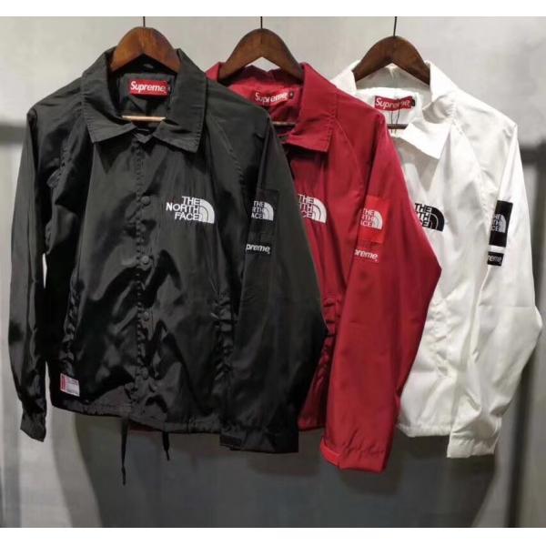 高級感を演出するSUPREMEシュプリームジャケットメンズスーパーコピージップアップパーカーブルゾンブラック、ホワイト、赤色3色