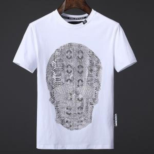 海外限定アイテム 半袖Tシャツ 2026春夏新作 2色可選 吸汗性に優れ フィリッププレイン PHILIPP PLEIN