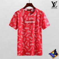 2026格安のLOUIS VUITTONルイ ヴィトンＴシャツコピーの赤色のクルーネック半袖Tシャツトップス