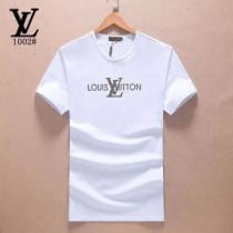 シンプルなルイヴィトン通販半袖ＴシャツLOUIS VUITTONプリントクールネックインナーホワイト