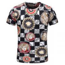 ファッションスタッズ 2025春夏新作 お洒落に魅せる ヴェルサーチ VERSACE 2色可選 半袖Tシャツ