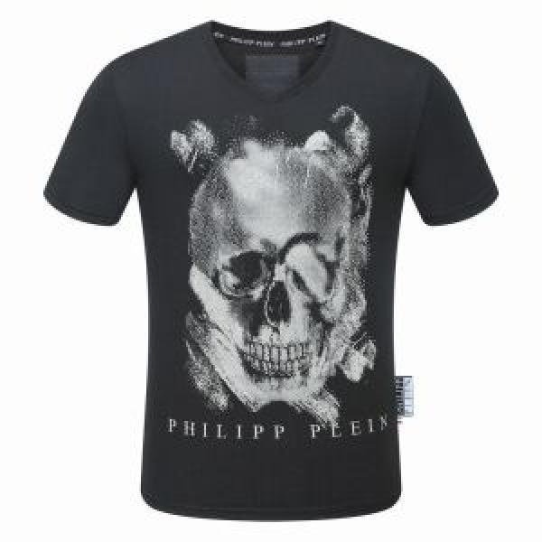 半袖Tシャツ 2色可選 圧倒的人気新着 2026夏の定番新品到来! フィリッププレイン PHILIPP PLEIN