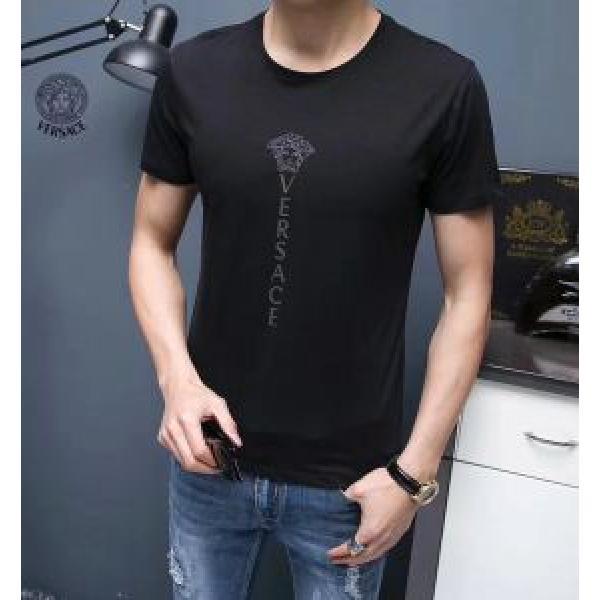 美品*入手困難 2025人気の主流アイテム ヴェルサーチ VERSACE 2色可選 半袖Tシャツ
