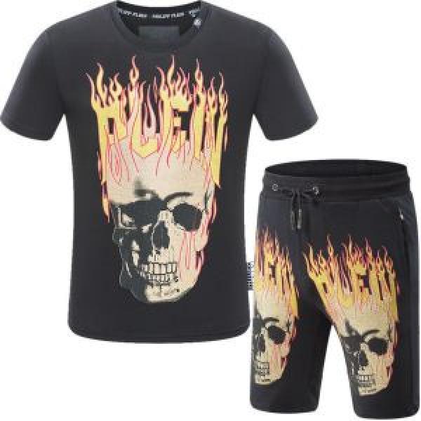 2025最高ランキング フィリッププレイン PHILIPP PLEIN  半袖セットアップ 2色可選オシャレを満喫できる
