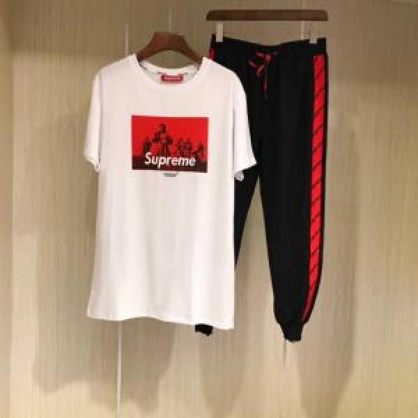 18ＳＳ美品 SUPREME毎年流行り定番アイテムおすすめ 上下セット シュプリーム 楽に着用出来る