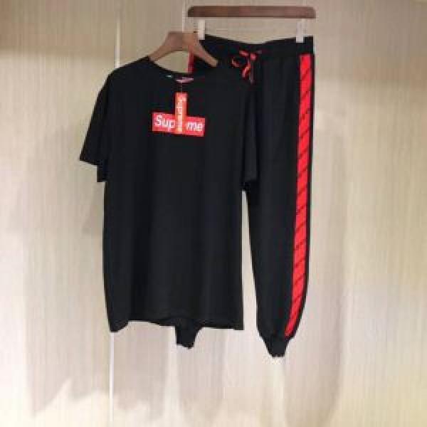 オシャレを満喫できるSUPREME上下セットシュプリーム 2026夏の定番新品到来!2色可選