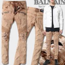 大人キレイめ バルマンBALMAIN ジーンズバックポケット付2026新品入荷ネット