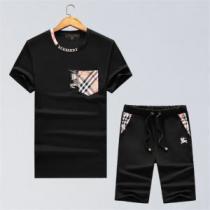 バーバリー 2色可選半袖Ｔシャツ大流行中上品でファッション18ＳＳ美品 上下セット BURBERRY