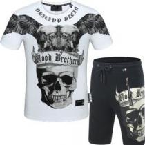 半袖セットアップ2026新品入荷2色可選フィリッププレイン海外限定アイテム 上下セット PHILIPP PLEIN