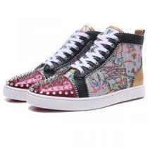 超限定即完売Christian Louboutinルブタンコピースパイク付きメンズハイカットシューズスニーカー靴