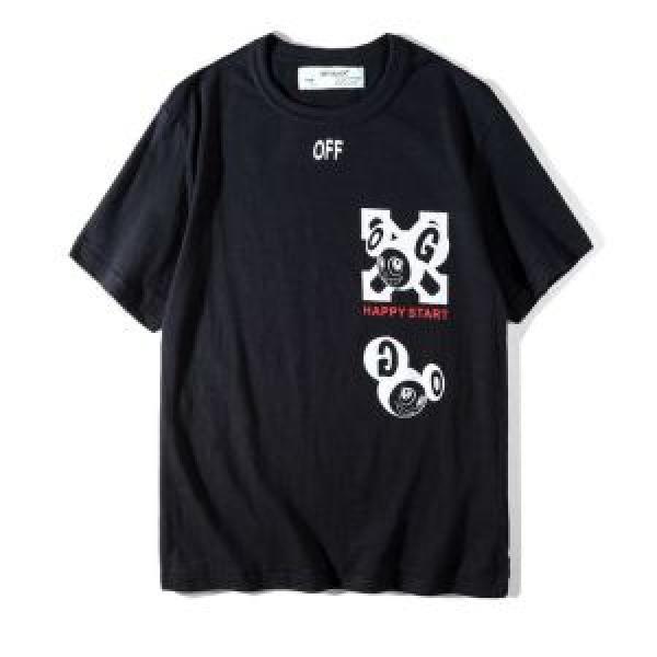 高級感が漂う 半袖Tシャツ Off-White ラックスした雰囲気オフホワイト 2色可選
