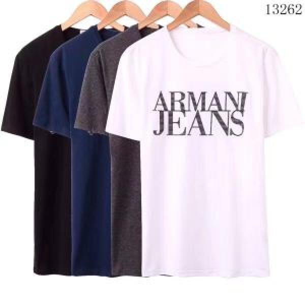 大人カジュアル アルマーニ ARMANI 4色可選 半袖Tシャツ超目玉新作