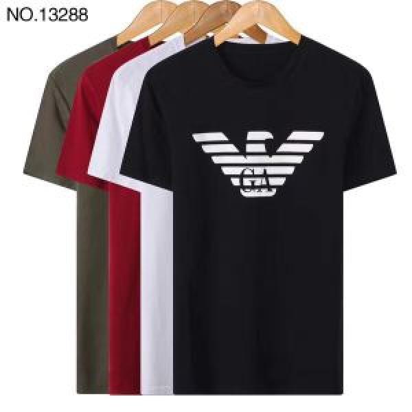 2026夏の定番新品到来! アルマーニ ARMANI 4色可選 半袖Tシャツ 今季爆発的な人気