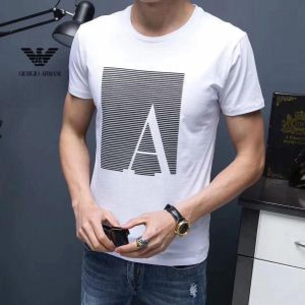 日本限定素材 アルマーニ ARMANI 3色可選 半袖Tシャツ 2026最高ランキング