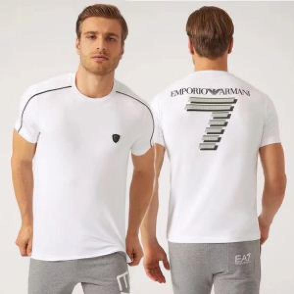 半袖Tシャツ 春夏大活躍  2色可選 超人気美品 稀少*入手困難 アルマーニ ARMANI