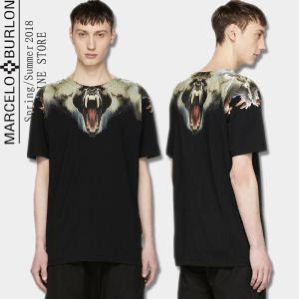 今季爆発的な人気 マルセロバーロン 2色可選 希少価値大  Marcelo Burlon 半袖Tシャツ 夏季超人気アイテム
