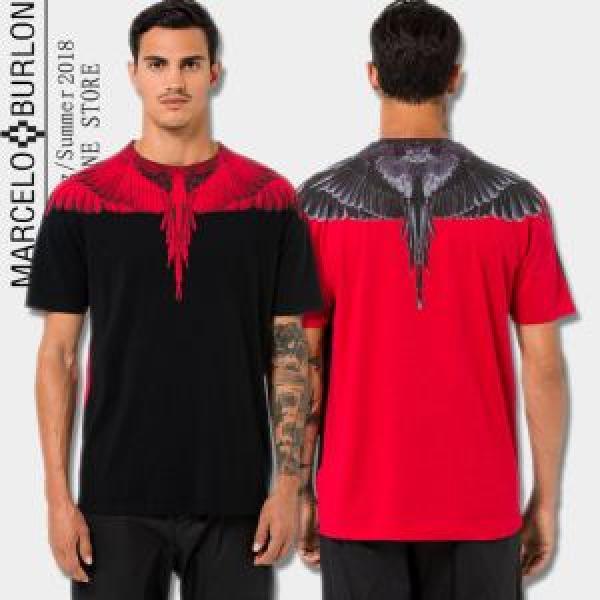 今季新作登場 マルセロバーロン Marcelo Burlon ファッショニスタ愛用 半袖Tシャツ 4色可選 魅力をプラス