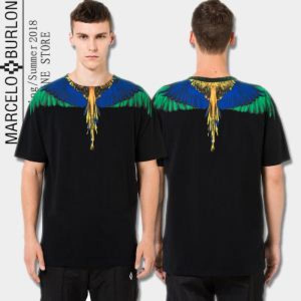 人気急上昇中 マルセロバーロン Marcelo Burlon  ミックス感が溢れる 半袖Tシャツ 2色可選 高感度アイテム