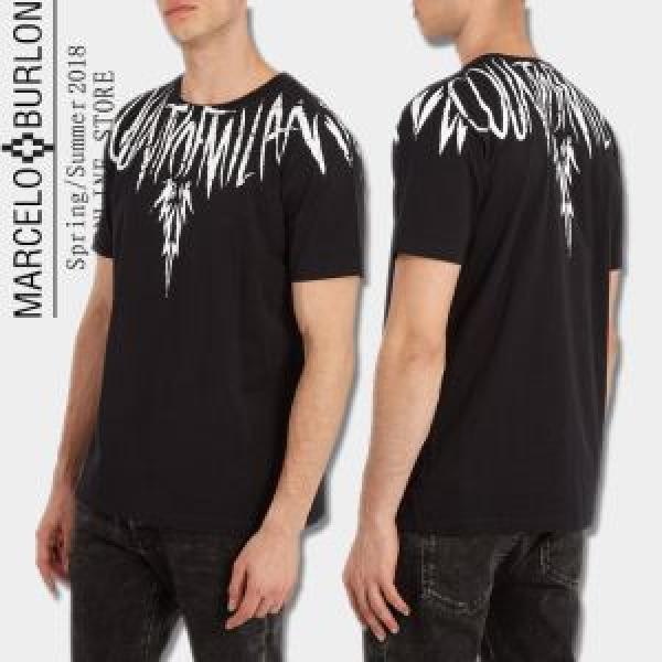 今年っぽくNEWファッション マルセロバーロン 2色可選 高級感が漂う  Marcelo Burlon 半袖Tシャツ