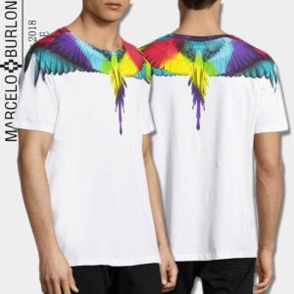 大胆なデザイン マルセロバーロン Marcelo Burlon 数量限定再入荷  半袖Tシャツ 2色可選 2026夏の定番新品到来!