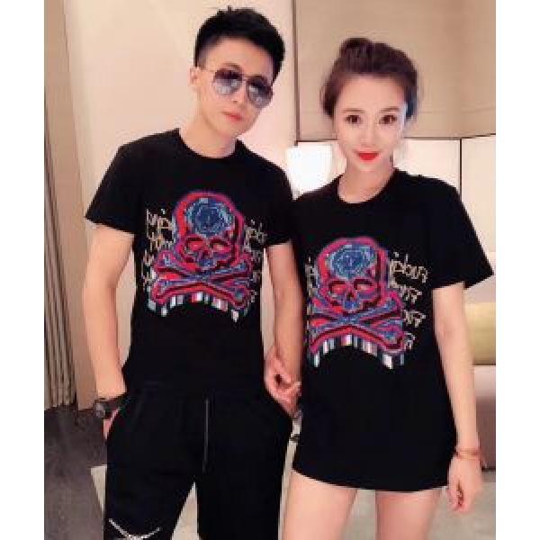 2025人気の主流アイテム フィリッププレイン PHILIPP PLEIN 希少性の高い 半袖Tシャツ 2色可選 男女兼用 現代的な印象