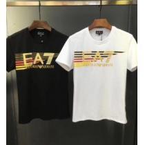 上品でファッション 半袖Tシャツ希少性の高い  2色可選 アルマーニ ARMANI 18ＳＳ美品