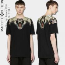 今季爆発的な人気 マルセロバーロン 2色可選 希少価値大  Marcelo Burlon 半袖Tシャツ 夏季超人気アイテム