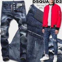頑丈な素材DSQUARED2偽物ディースクエアードメンズロングデニムジーンズ人気定番送料無料