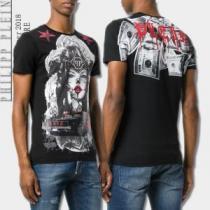 定番品質保証  半袖Tシャツ 2色可選  春夏超人気の最新作 フィリッププレイン PHILIPP PLEIN 美品*入手困難