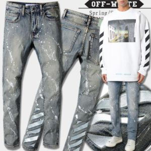 雑誌で話題の商品 Off-White オフホワイト 18新品*最安値保証 ジーンズ 限定入荷
